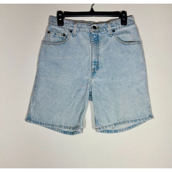 Vintage Levi's 551 Denim Shorts Women’s 10 Light Wash High Rise USA Made - Picture 1 of 6